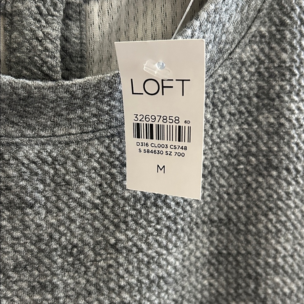 LOFT Textured Knit 3/4 Sleeve Dress - Picture 6 of 8